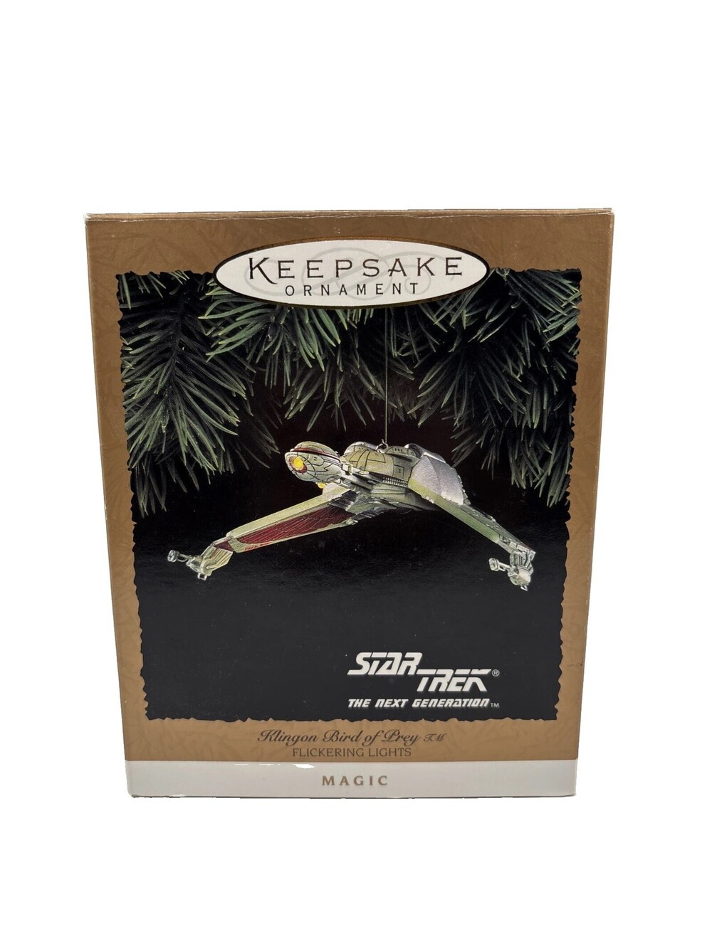 Hallmark Keepsake 1994 Star Trek TNG Klingon Bird of Prey Magic Ornament QLX7386